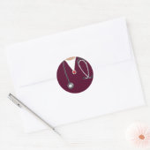 Verpleegster Ronde Sticker (Envelop)