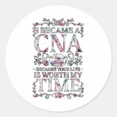 verpleegster ronde sticker (Voorkant)