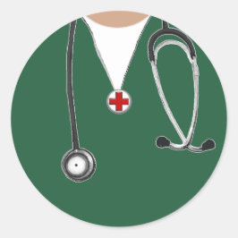 Verpleegster Ronde Sticker