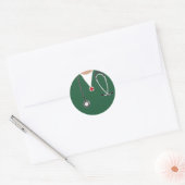 Verpleegster Ronde Sticker (Envelop)