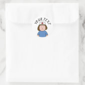 Verpleegster Ronde Sticker (Tas)