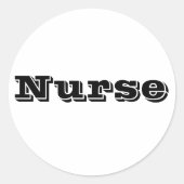 Verpleegster Ronde Sticker (Voorkant)