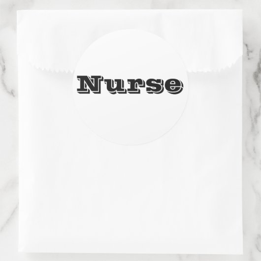 Verpleegster Ronde Sticker (Tas)