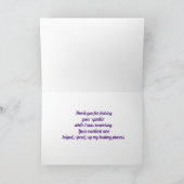 Verpleegster roze glitter dank u waardering Paarse Kaart (Binnen)