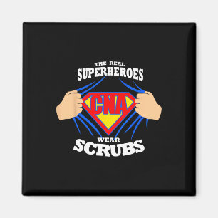Verpleegster S De Echte Superhelden Draag Scrubs C Magneet