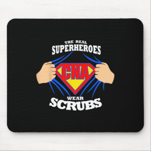 Verpleegster S De Echte Superhelden Draag Scrubs C Muismat