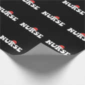 Verpleegster Santa Hat Kerstmis Verpleegkunde Cadeaupapier (Hoek)