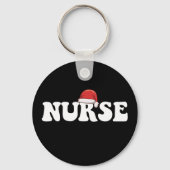 Verpleegster Santa Hat Kerstmis Verpleegkunde Sleutelhanger (Voorkant)