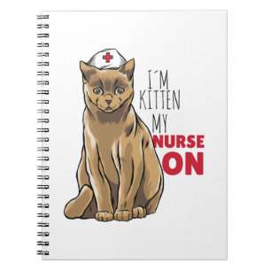 Verpleegster Schattig Kitten Notitieboek