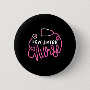 Verpleegster -schattig RN Psychiatrische Verpleegk Ronde Button 5,7 Cm