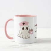 Verpleegster Schattige Ghost Halloween Mok - 11oz (Links)