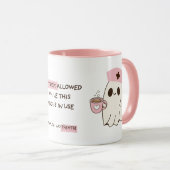 Verpleegster Schattige Ghost Halloween Mok - 11oz (Voorkant rechts)