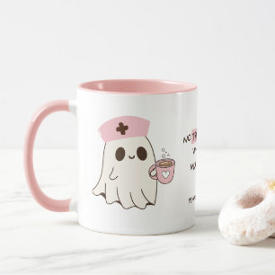 Verpleegster Schattige Ghost Halloween Mok - 11oz