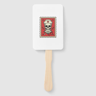 Verpleegster Schedel Grappige Retro Stempel_1 Handwaaier