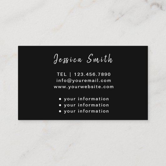 Verpleegster Scrubs en Stethoscoop Elegant Medisch Visitekaartje (Achterkant)