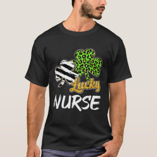 Verpleegster Shamrock Iers Een Gelukkige Verpleegs T-shirt