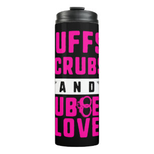 Verpleegster Shirt, manchetten, scrubs en rubber h Thermosbeker