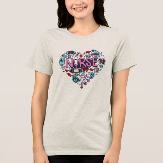 Verpleegster shirt met liefde (Voorkant)