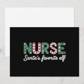 Verpleegster Sinterklaas zijn favoriete Elf Leven  Feestdagenkaart (Voorkant / Achterkant)