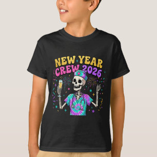 Verpleegster Skelet Nieuwjaarsploeg 2026 Grappige  T-shirt