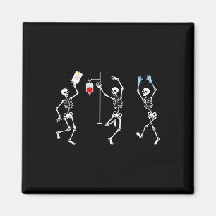 Verpleegster Skeleton Halloween Skeleton Kostuum Magneet