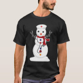 Verpleegster Sneeuw-Man Verpleegkunde RN Geregistr T-shirt (Voorkant)