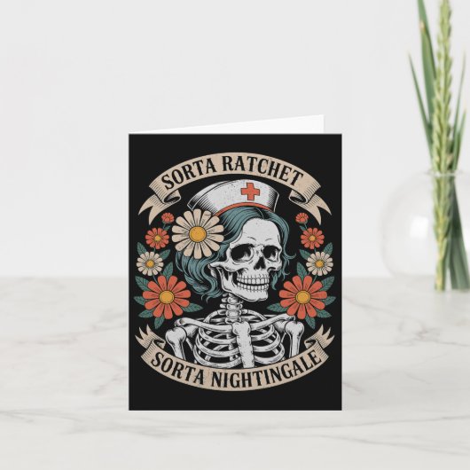 Verpleegster Soms Ratchet Soms Nachtegaal Skelet H Kaart (Voorkant)