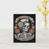 Verpleegster Soms Ratchet Soms Nachtegaal Skelet H Kaart (Gele Bloem)