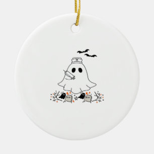 Verpleegster spook cute Halloween ontwerp klassiek Keramisch Ornament