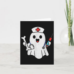 Verpleegster Spook Humerus Scrub Top Halloween Gez Kaart