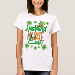 Verpleegster St. Patrick Dag Gelukkigste Verpleegs T-shirt