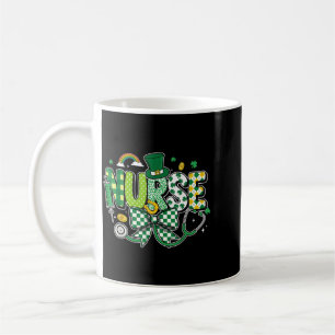 Verpleegster St. Patrick's Dag Cute Stethoscoop RN Koffiemok