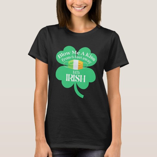 Verpleegster St Patrick's Day Kiss Me I M Irish Fa T-shirt (Voorkant)