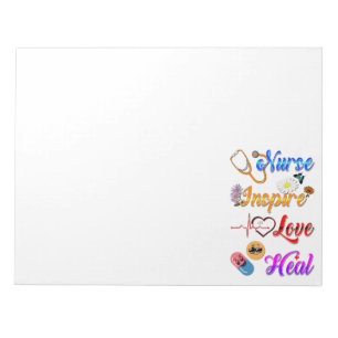 Verpleegster Stationery Inspireer Liefde Genees Me Notitieblok