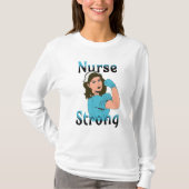 Verpleegster Sterk |  retro vibes T-shirt (Voorkant)