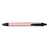 Verpleegster Stethoscoop Blush Pink op maat Zwarte Inkt Pen (Achterkant)