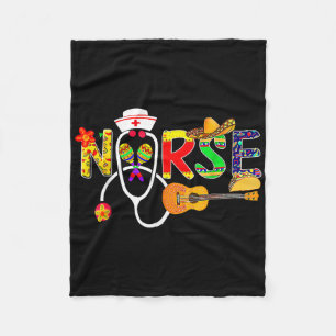 Verpleegster Stethoscoop Cinco De Mayo Feest Taco Fleece Deken