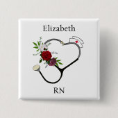 Verpleegster Stethoscoop en Pet Button (Voorkant)