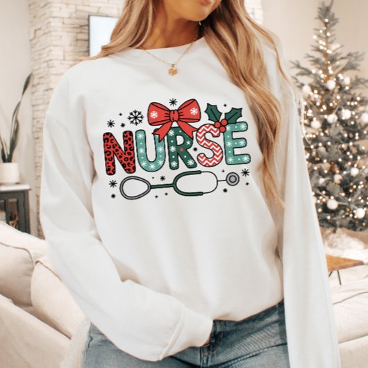 Verpleegster Stethoscoop Kerstmis Cute Trui