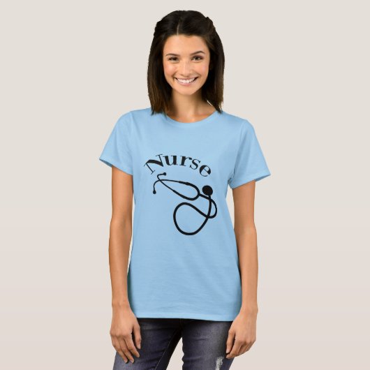 Verpleegster Stethoscoop T-shirt (Voorkant volledig)