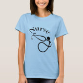 Verpleegster Stethoscoop T-shirt (Voorkant)