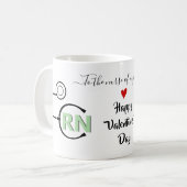 Verpleegster stethoscoop Valentijnsdag mint groen  Koffiemok (Voorkant links)