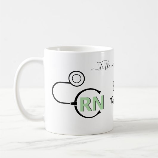 Verpleegster stethoscoop Valentijnsdag mint groen Koffiemok (Links)