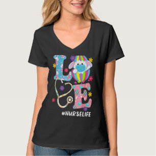 Verpleegster Stethoscope Scrub Life Nurse Bunny Ea T-shirt