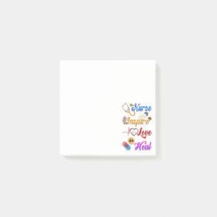 Verpleegster Sticky Inspireer Liefde Genees Med Th Post-it® Notes