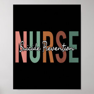 Verpleegster Suïcidepreventie Retro Vintage Poster