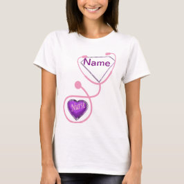 Verpleegster Super Stethoscope Glitter toevoegen N T-shirt