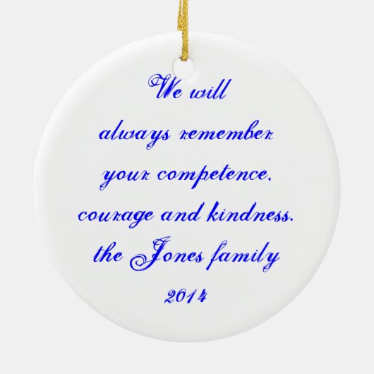 Verpleegster Superheldenornament Keramisch Ornament (Achterkant)