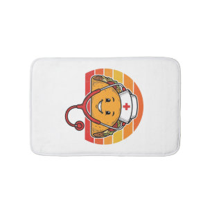 Verpleegster Taco Retro Vintage Gravure Ontwerp_1 Badmat