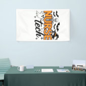 Verpleegster Tech - Halloween - met skelet, heks e Spandoek (Beurs)